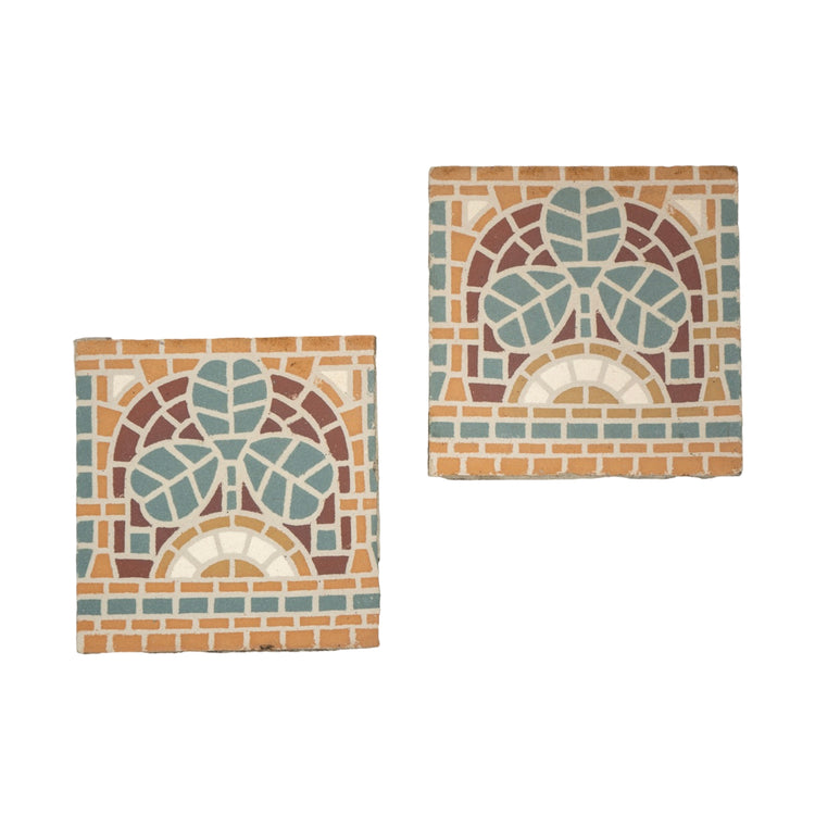 Reclaimed French Encaustic Concrete Tile (ET-CYKG)
