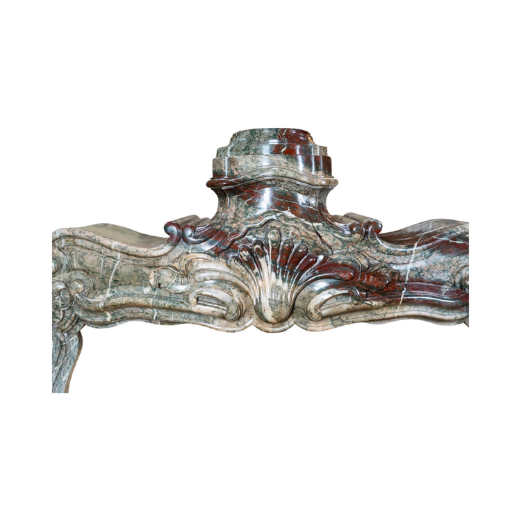 Antique French Ribboned Campan Marble Mantel (MCH1079)