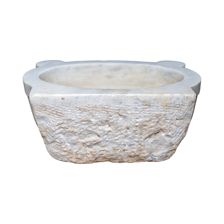 Antique French White Carrara Marble Sink (S-SLDJ)