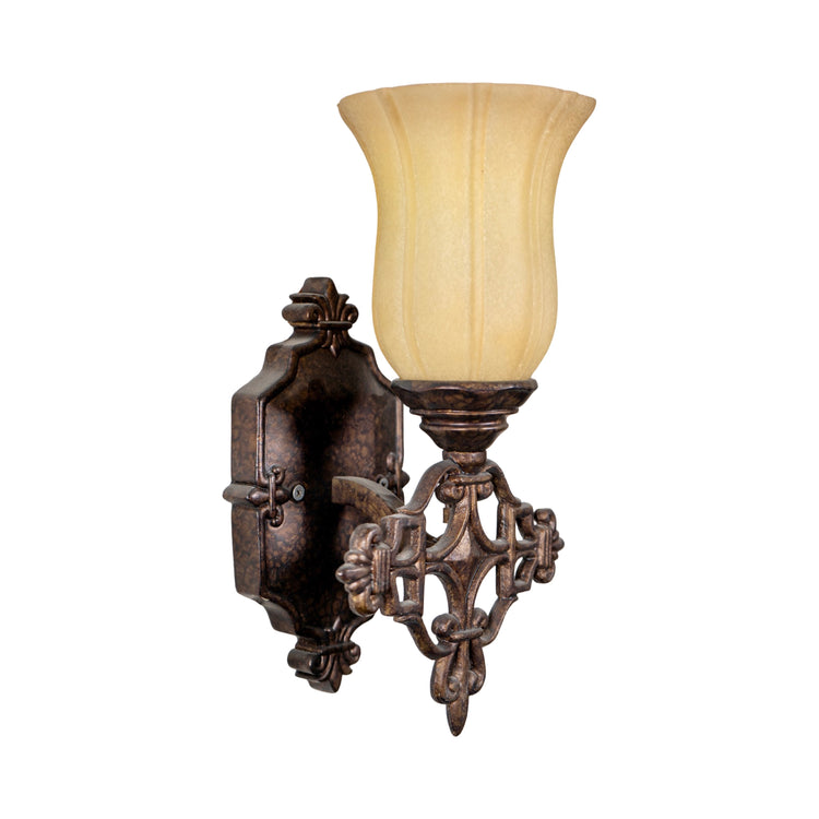 Pair of French Alabaster & Bronze Wall Sconces (L-AJTD)