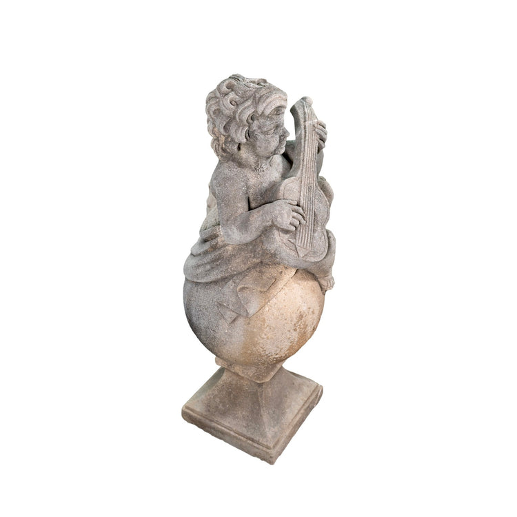 Contempoarey French Limestone Putti Sculpture (GE-FEWQ)