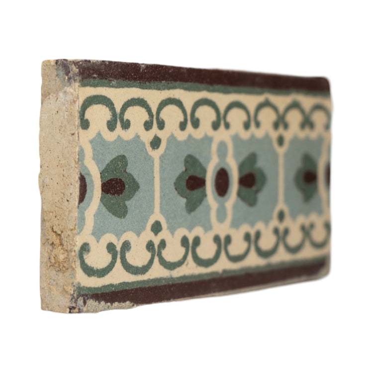 Reclaimed French Encaustic Concrete Border Tile (ET-HGMQ)