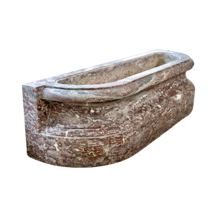French Red Rance Marble Wall Planter (V-AZQV)