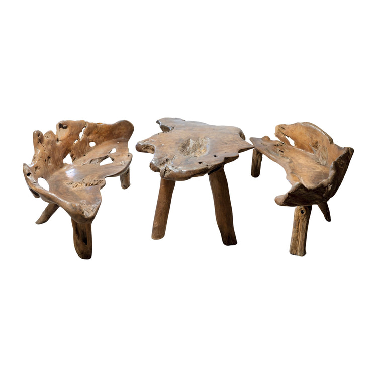 French Olive Tree Wooden Table Set (GE-VMWE)