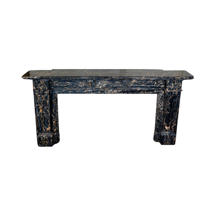 French Portor Nero Marble Mantel