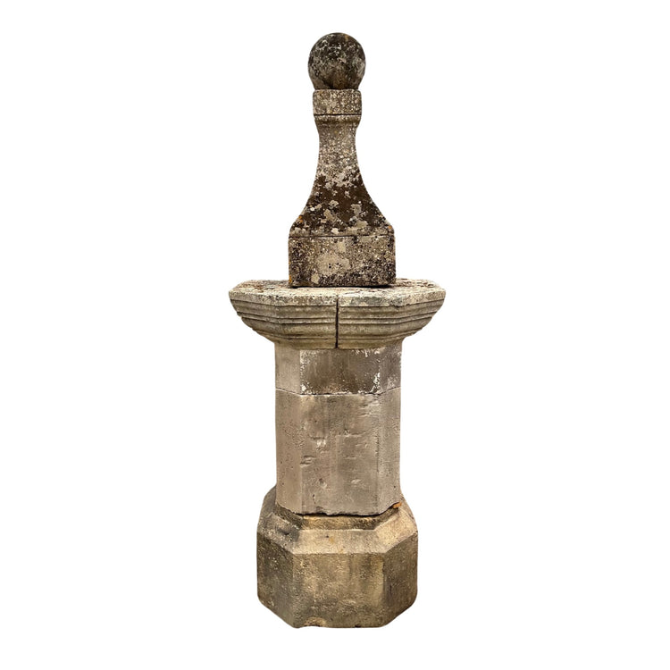 Pair of Antique French Limestone Finials (GE-SNLM)