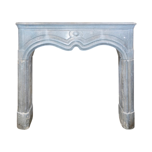 Antique Belgian Polished Bluestone Mantel (M-G3E5)