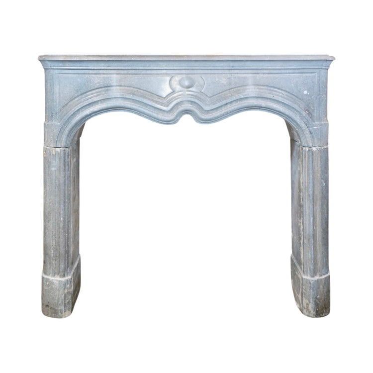 Antique Belgian Polished Bluestone Mantel (M-G3E5)