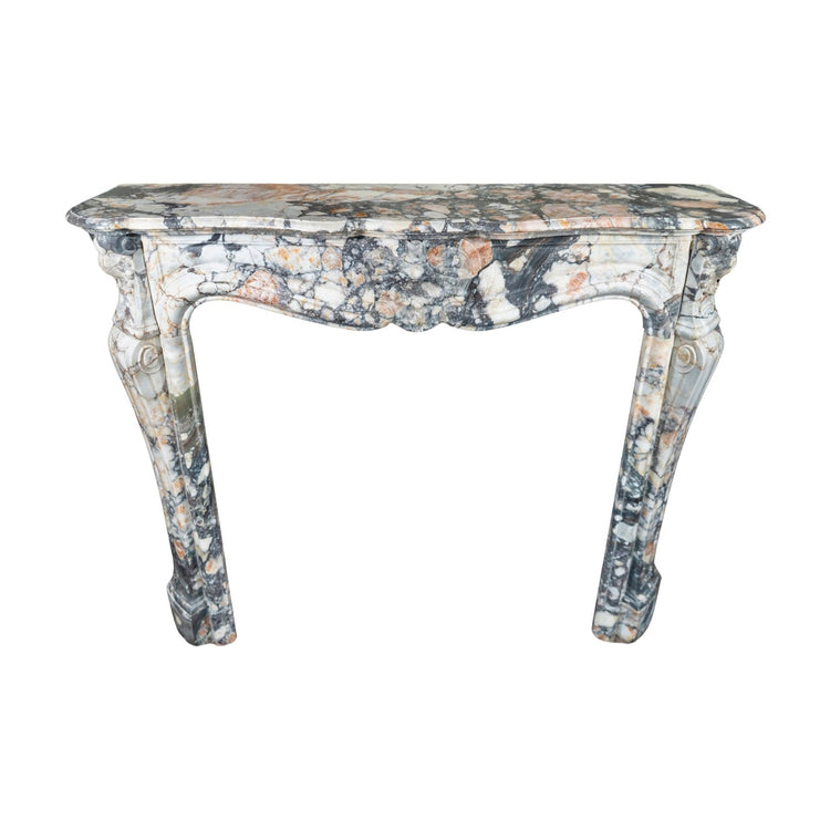 French African Breccia Marble Mantel