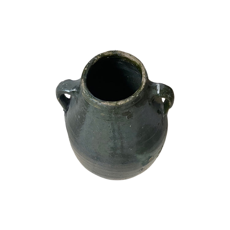 Greek Terracotta Glazed Vessel (V-PTAW)