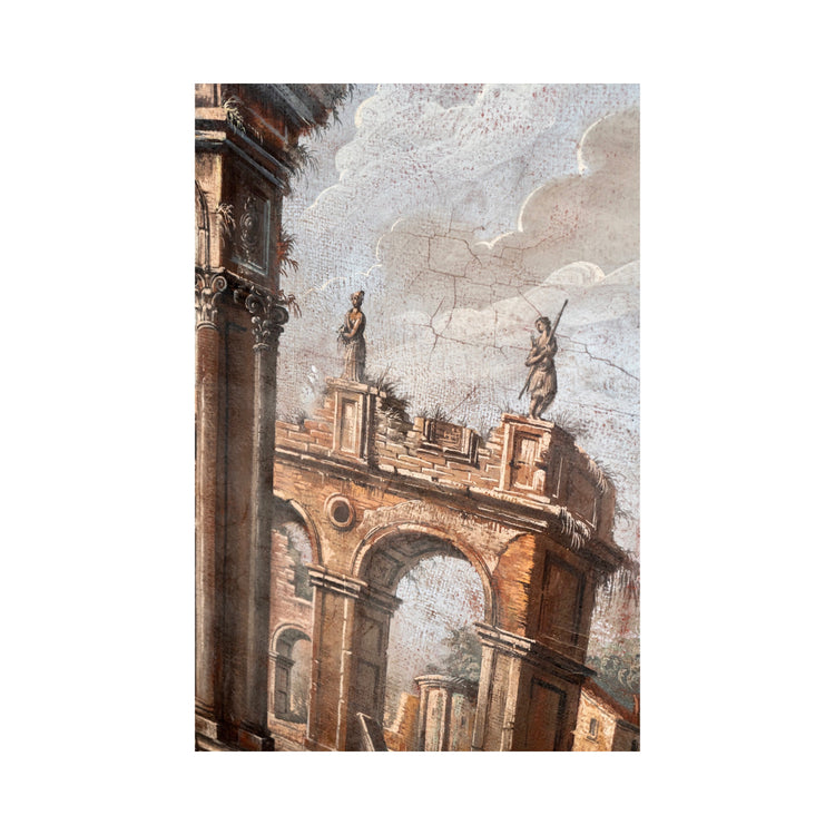 Set of Two Antique Italian Fresco Paintings (X-3063)