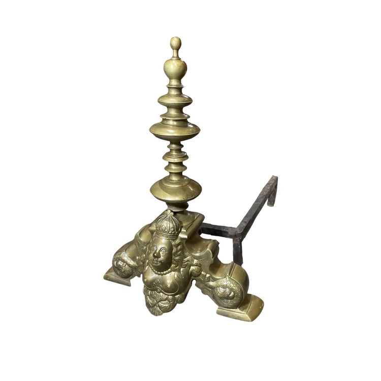 Antique French Bronze Andirons (FA-JETH)