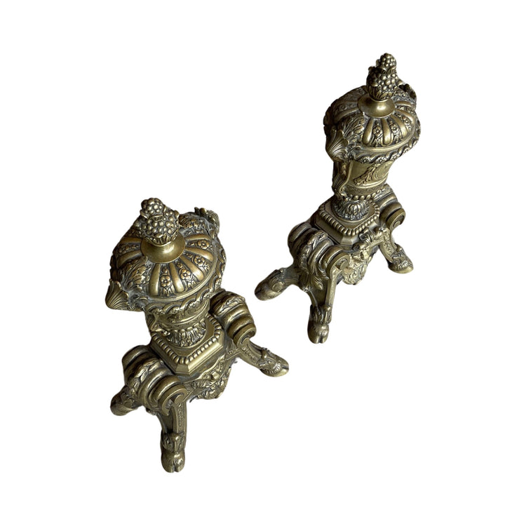 French Bronze Andirons