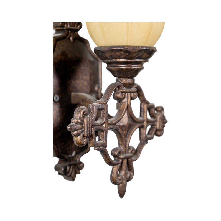 Pair of French Alabaster & Bronze Wall Sconces (L-AJTD)