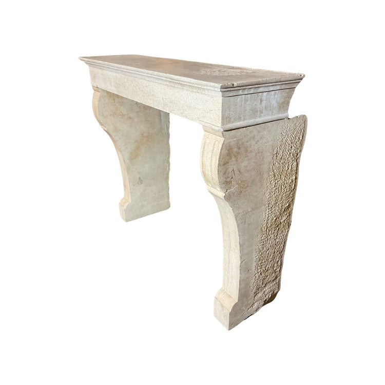 Antique French Limestone Mantel (M-HMNA)