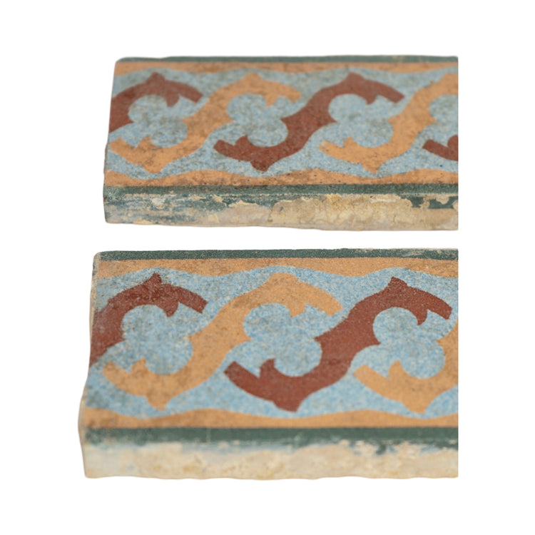 Reclaimed French Encaustic Concrete Border Tile (ET-YWZQ)