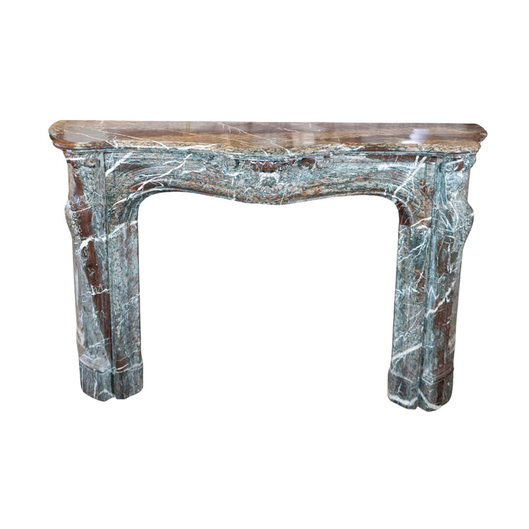 Antique French Grand Mix Campan Marble Mantel (MCH1026)