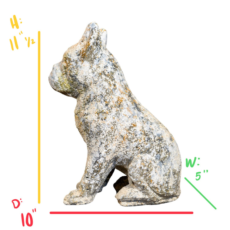 Contemporary French Granite Composite French Bulldog Sculpture (GE-KNWY)
