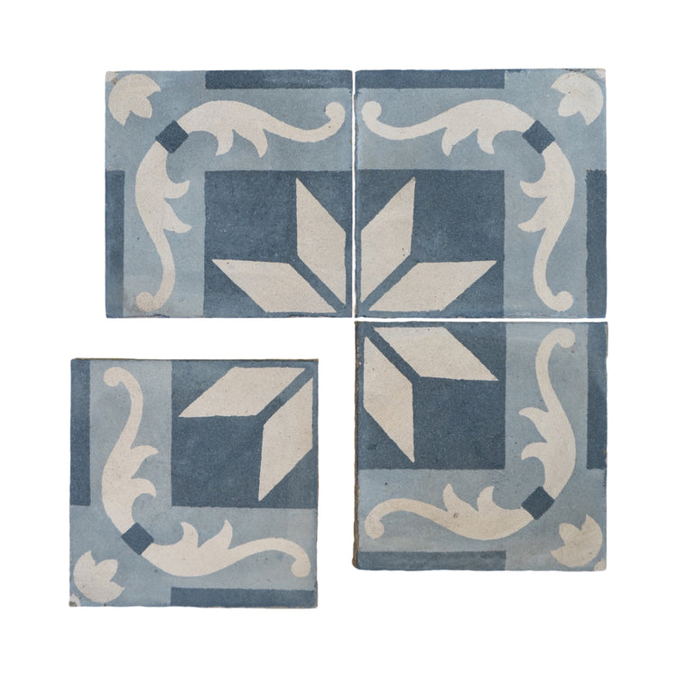 Reclaimed French Encaustic Concrete Square Tile (ET-PRSM)