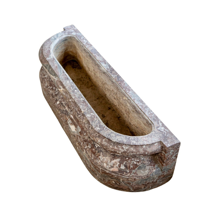 French Red Rance Marble Wall Planter (V-AZQV)