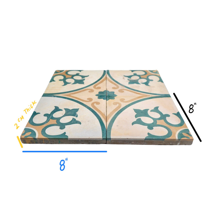 Reclaimed French Encaustic Concrete Tile (ET-MTGC)