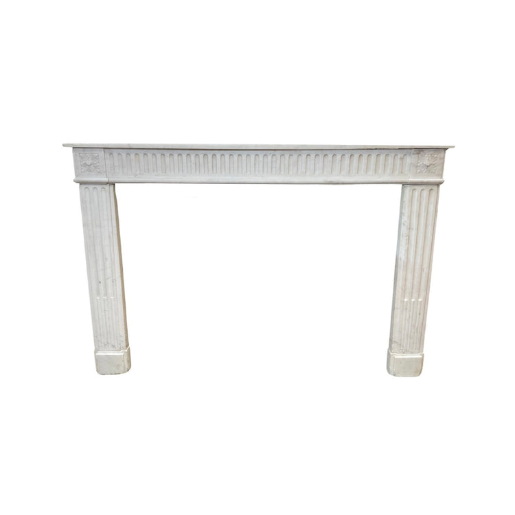 French Carrara Marble Mantel