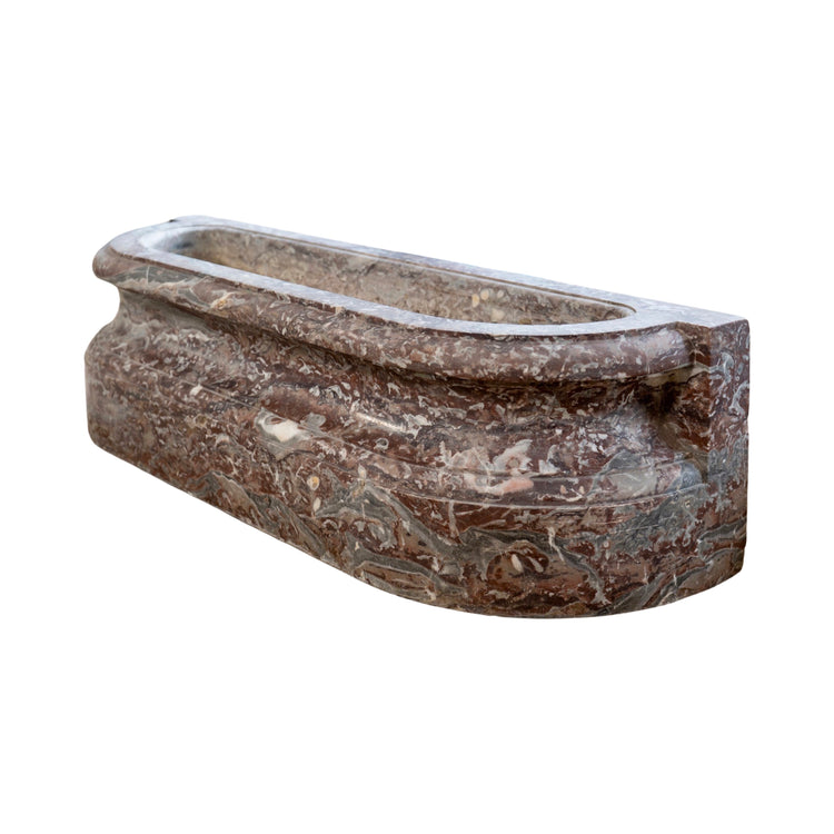 French Red Rance Marble Wall Planter (V-AZQV)