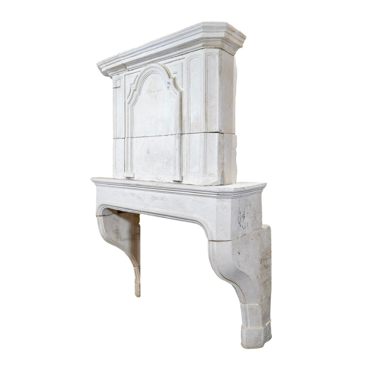 Antique French Limestone Fireplace (ALCH533)