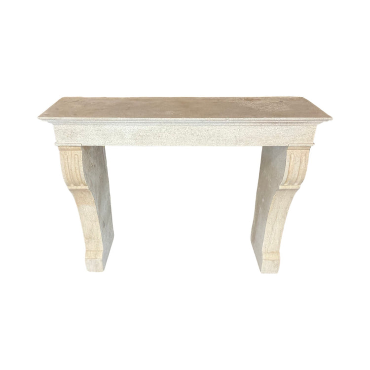 Antique French Limestone Mantel (M-HMNA)