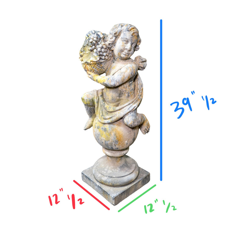 Contemporary French Reconstituted Stone Putti Statue (GE-BSAY)