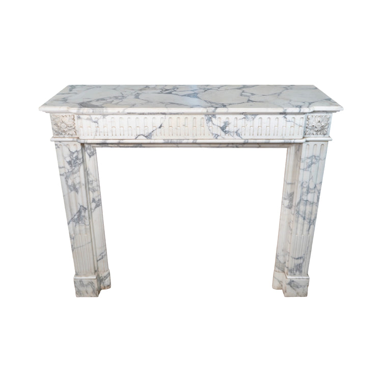 Antique French Arabescato Marble Mantel (M-BHVE)