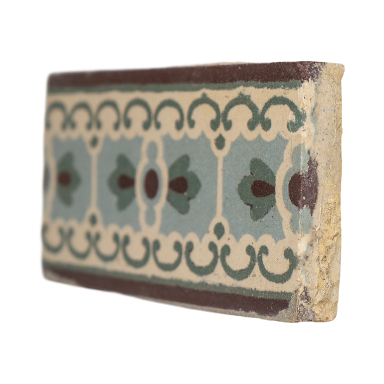 Reclaimed French Encaustic Concrete Border Tile (ET-HGMQ)