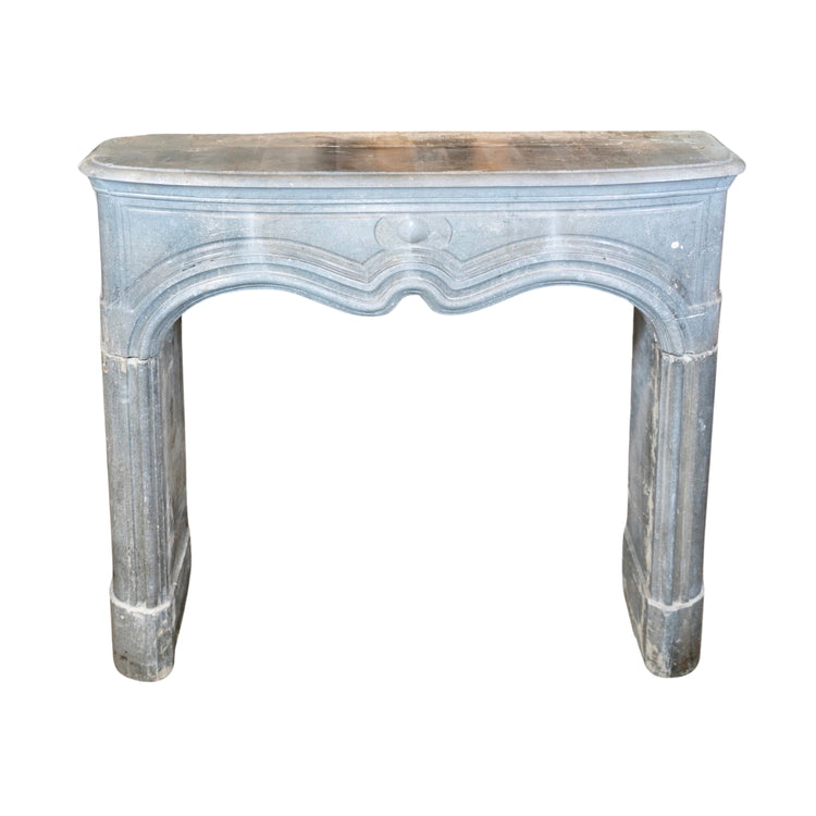 Antique Belgian Polished Bluestone Mantel (M-G3E5)