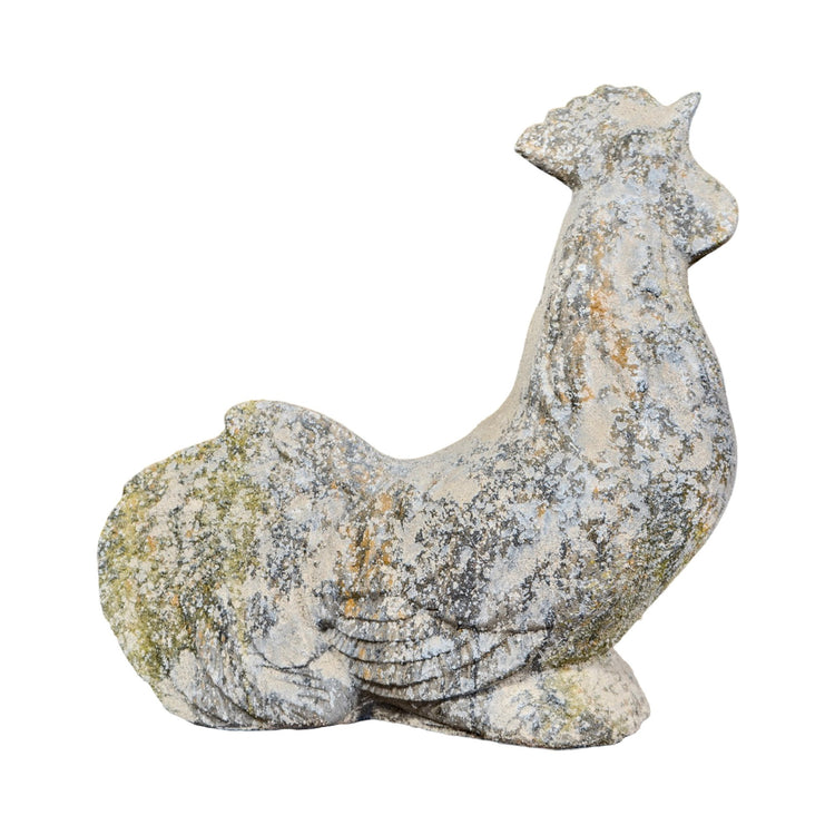 Contemporary French Granite Composite Rooster Sculpture (GE-ERBW)