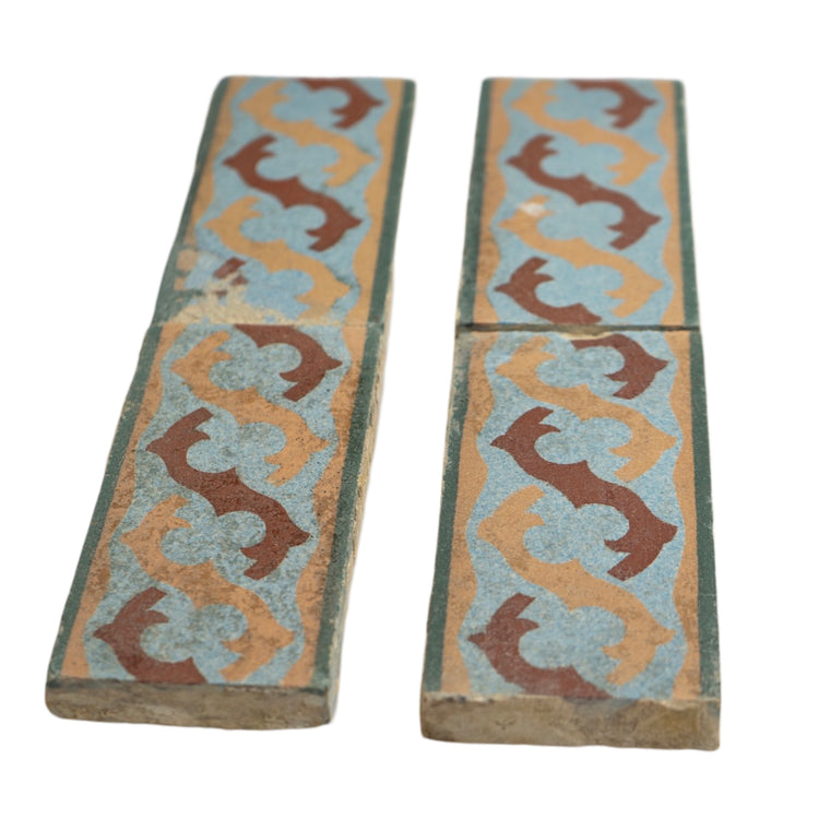 Reclaimed French Encaustic Concrete Border Tile (ET-YWZQ)