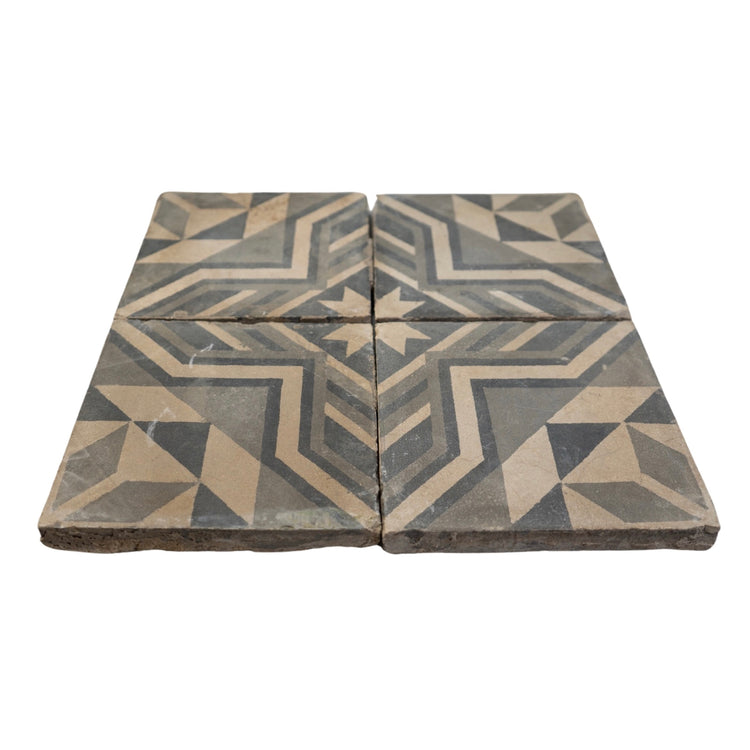 French Encaustic Geometric Concrete Tile