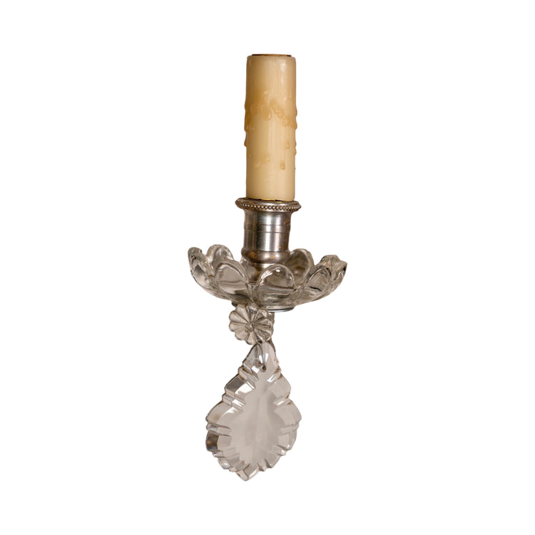 Pair of Antique French Silver Wall Sconces (L-MCYH)