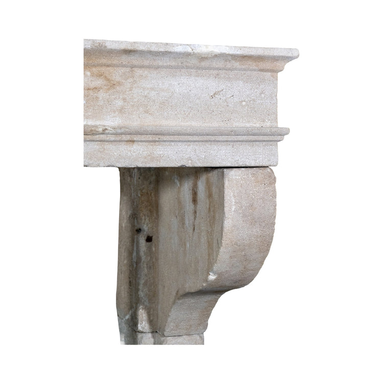 Antique French Limestone Mantel (ALCH636)