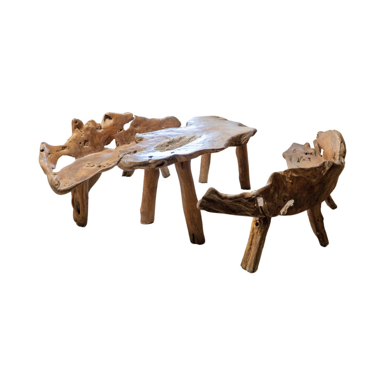 French Olive Tree Wooden Table Set