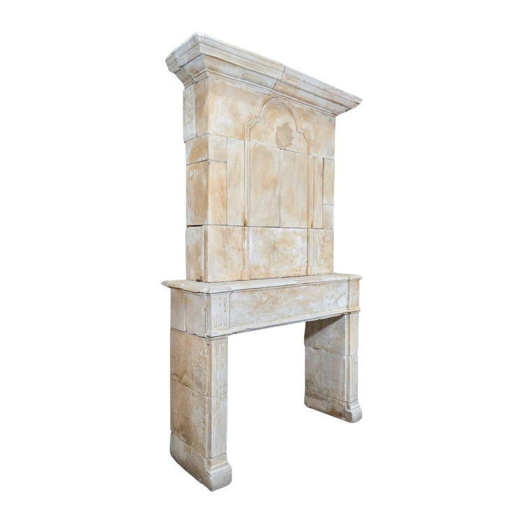Antique French Limestone Fireplace (ALCH009)