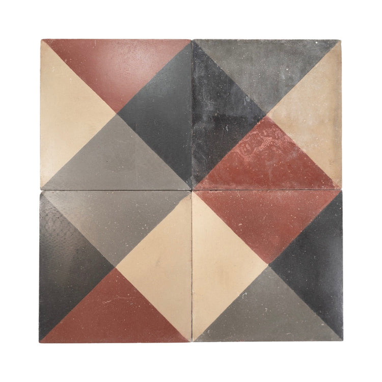 French Encaustic Geometric Concrete Tile