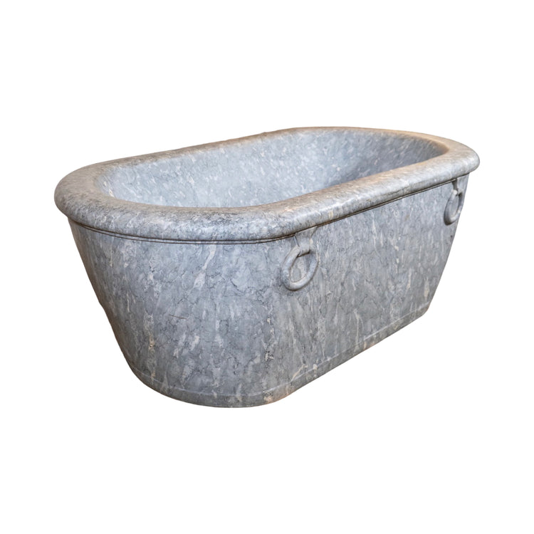 Antique Italian Light Grey Paloma Marble Bathtub (MS234)