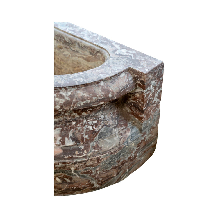 French Red Rance Marble Wall Planter (V-AZQV)