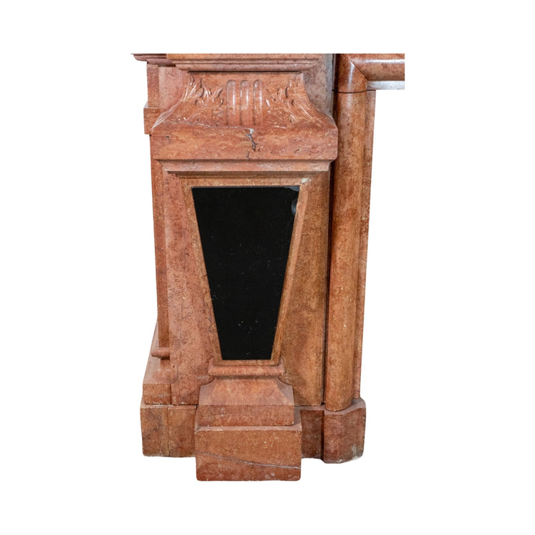Antique French Domvrena Red Marble Mantel (MCH957)