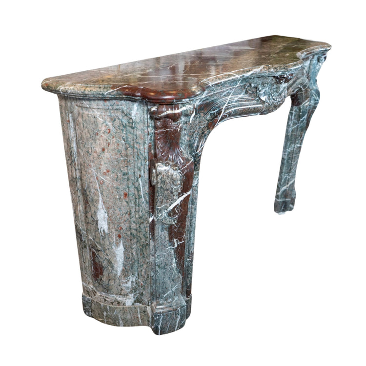 Antique French Grand Mix Campan Marble Mantel (MCH1026)