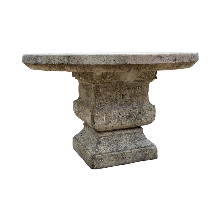 Contemporary French Limestone Table with Base (TA-BKEL)