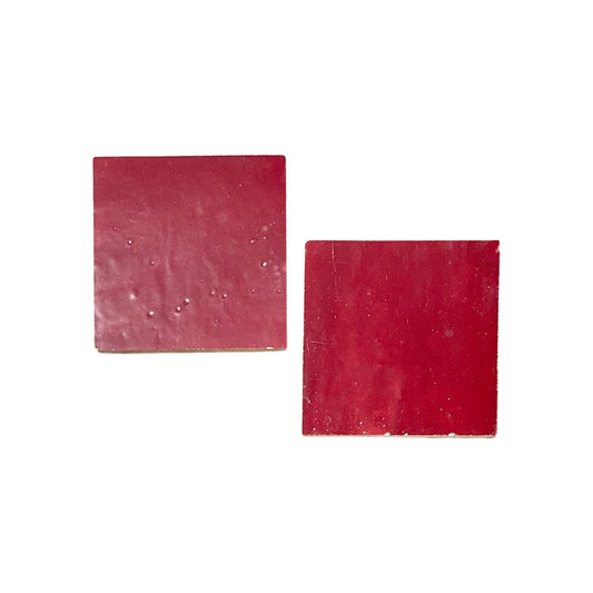 Moroccan Glazed Red Apple Terracotta Tile