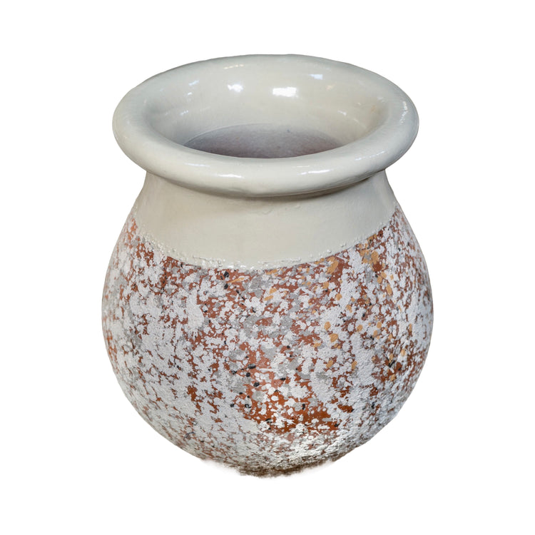 Contemporary French Glazed Terracotta Oil Jar (V-YGXD)