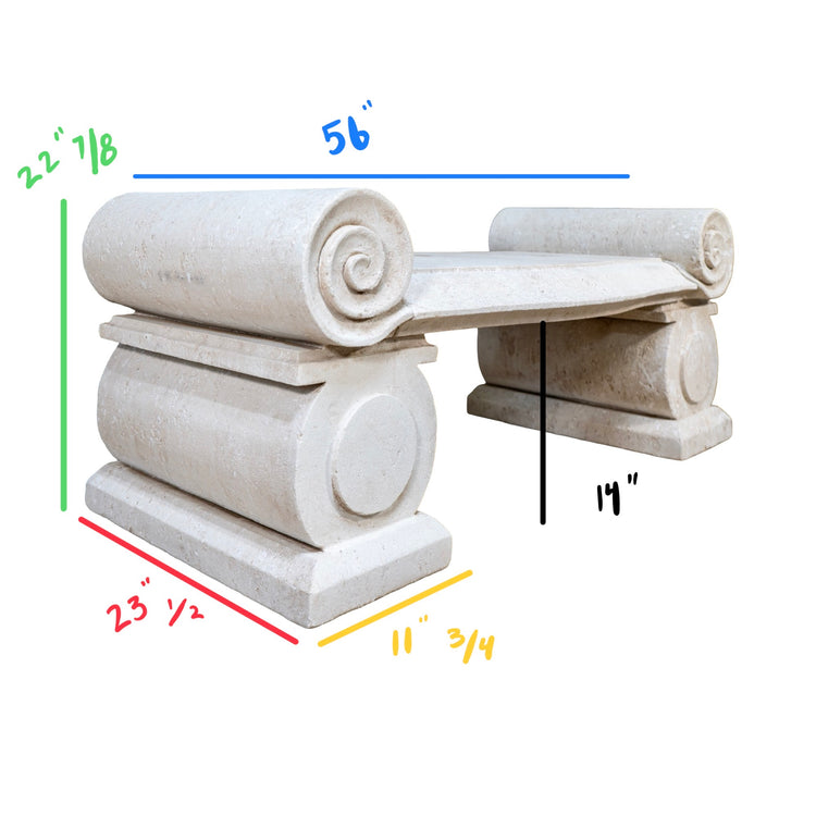 Contemporary French Limestone Bench (GE-EVGH)