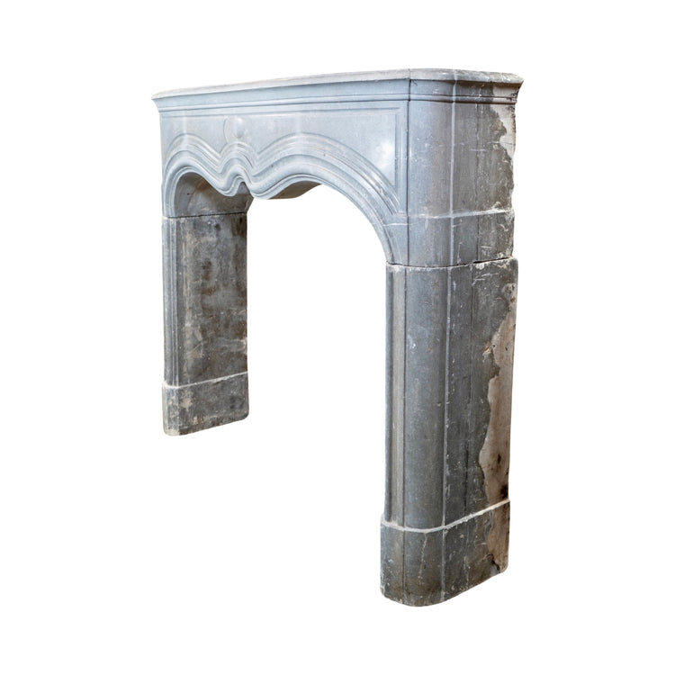 Antique Belgian Polished Bluestone Mantel (M-G3E5)